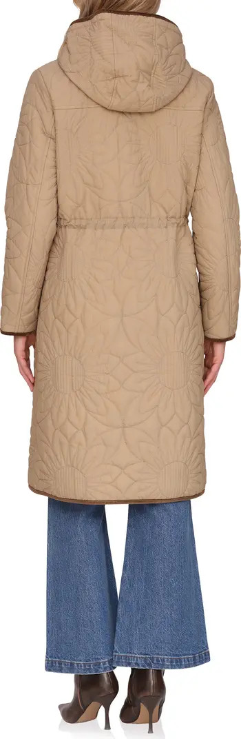 Corduroy Trim Hooded Quilted Coat | Nordstrom Rack