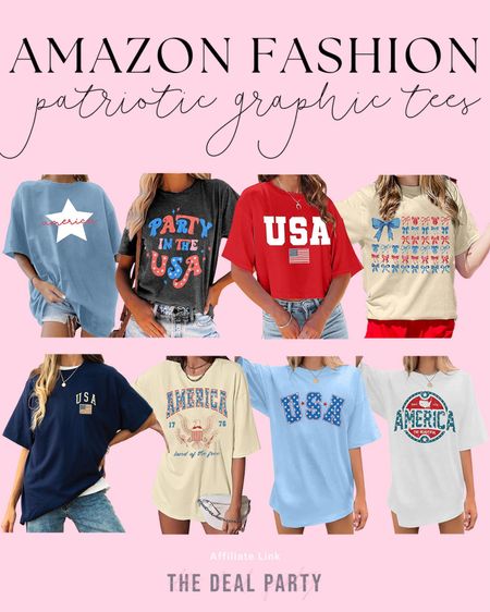 Amazon finds | Amazon patriotic tees | Amazon graphic tees | Amazon USA tee | Amazon summer fashion 

#LTKStyleTip #LTKSeasonal #LTKFindsUnder100