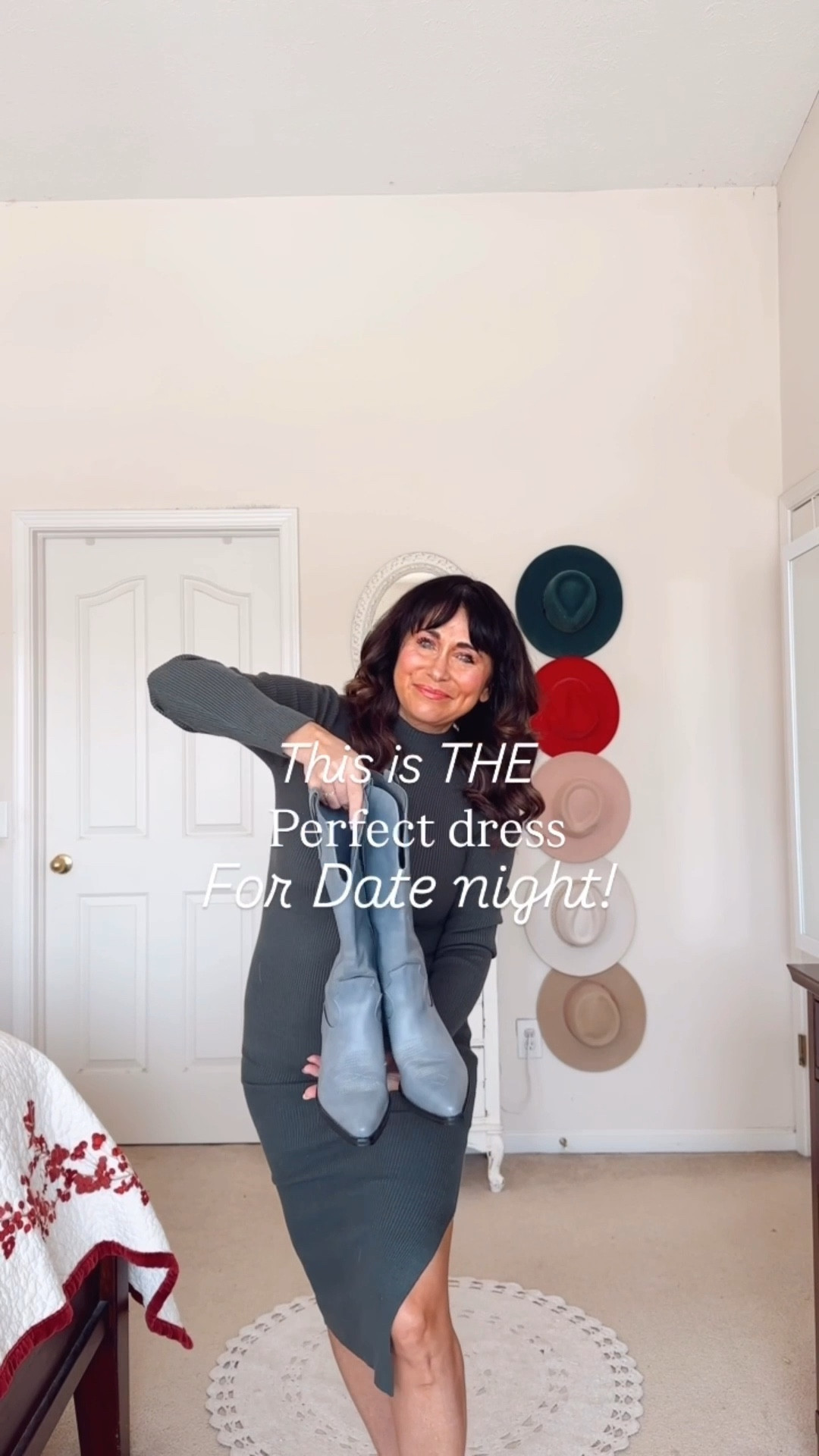 Mock neck knit dress perfect for date night!

Date night dress// sweater dress//