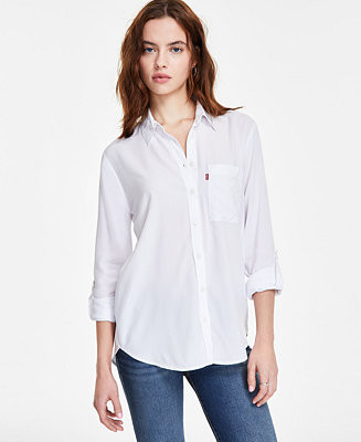 Levi's Women's Darlene Collared Button-Front Shirt - Macy's | Macy's