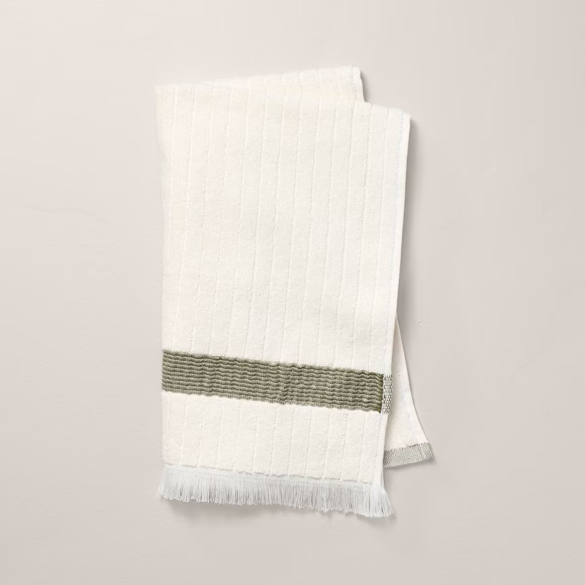 Textured Stripe Terry Bath Towel with Fringe - Hearth & Hand™ with Magnolia | Target