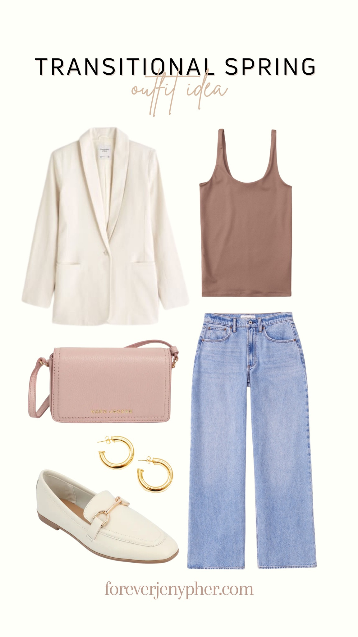 Transitional spring outfit idea!

Blazer, cardigan, tank top, jeans, denim, wide leg jeans, crossbody purse, gold hoop earrings, loafers, mules 

#LTKstyletip #LTKSeasonal #LTKfit