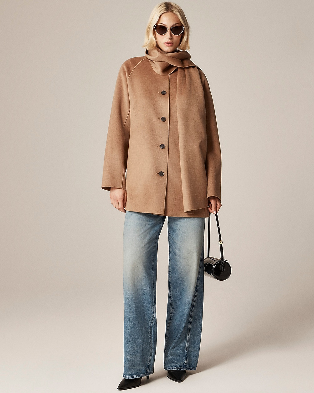Scarf coat in drapey wool blend | J. Crew US