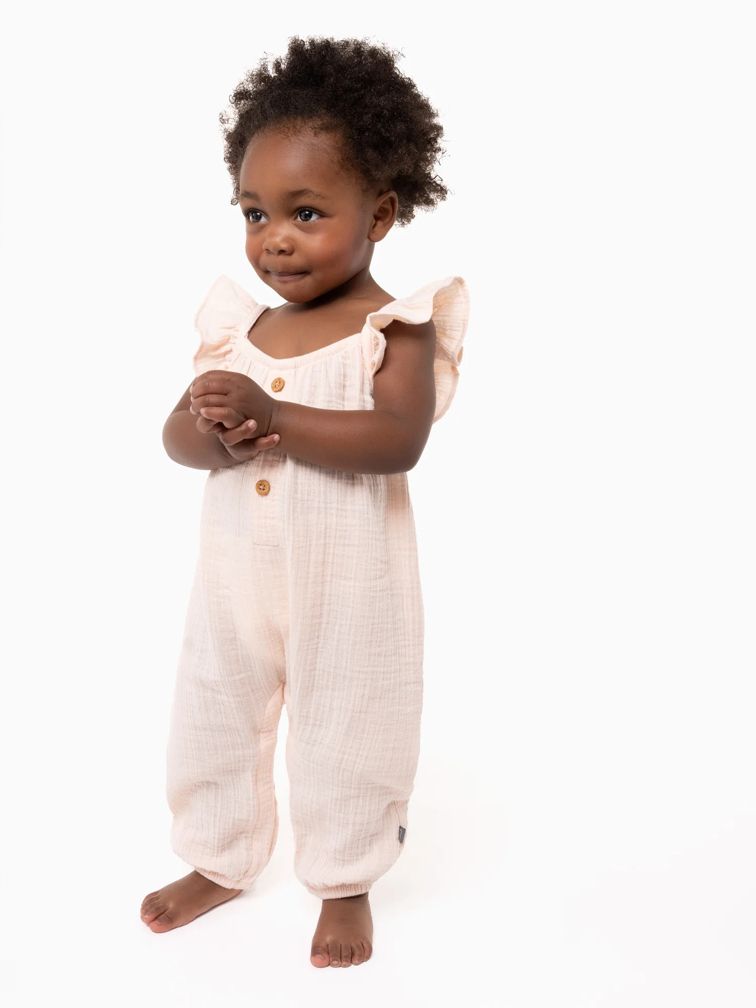 Modern Moments by Gerber Baby Girl Long Leg Romper, Sizes 0/3 Months - 24 Months | Walmart (US)
