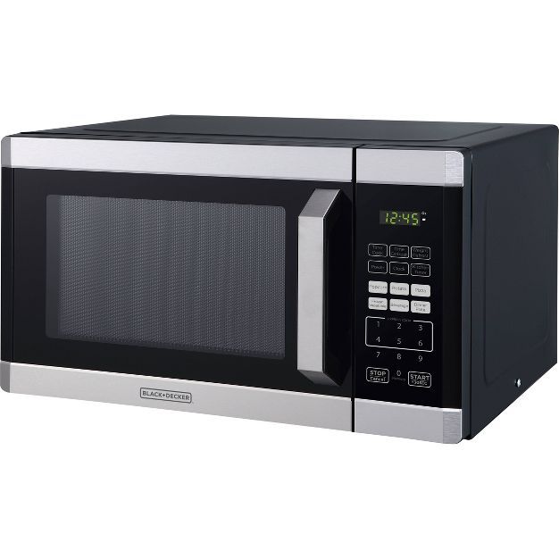 BLACK+DECKER 0.9 cu ft 900W Microwave Oven - Stainless Steel | Target