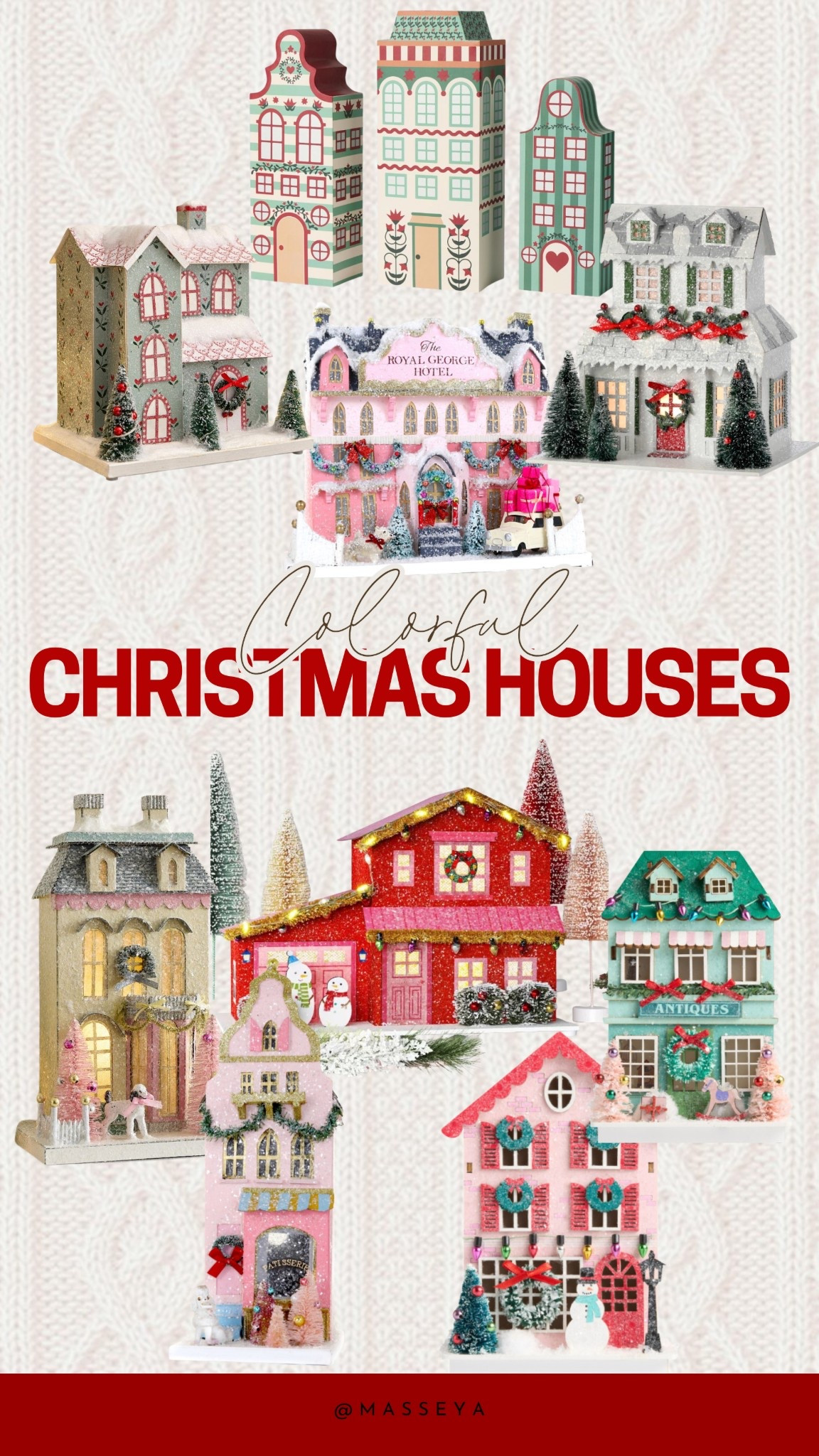Colorful Christmas houses! I have been collecting for years so I found some similar! 

Christmas decor, Christmas village, color Christmas decor 

#LTKHome #LTKHoliday #LTKSeasonal