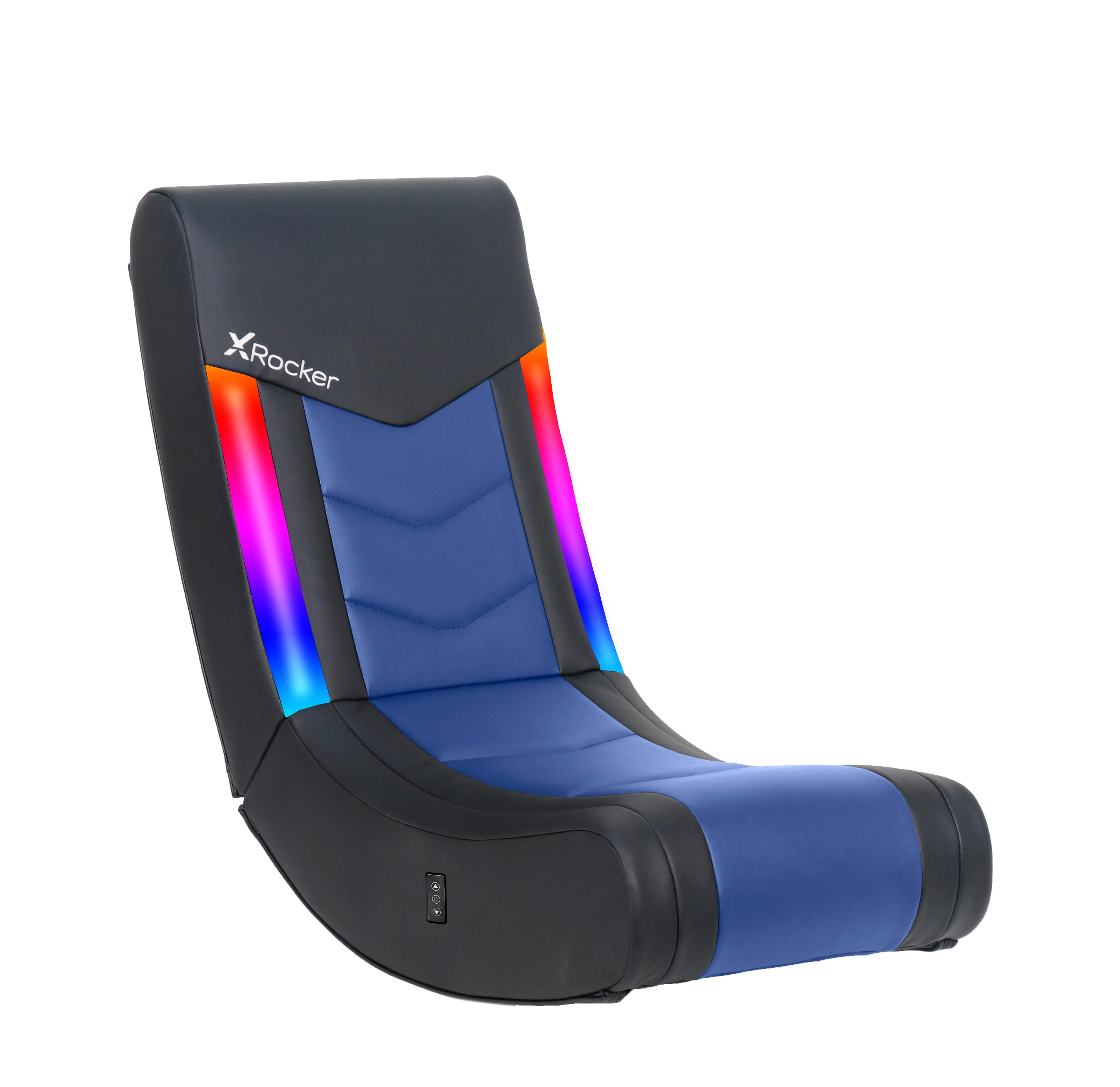 X Rocker Solo Floor Rocker Gaming Chair with RGB Lighting, Blue | Walmart (US)