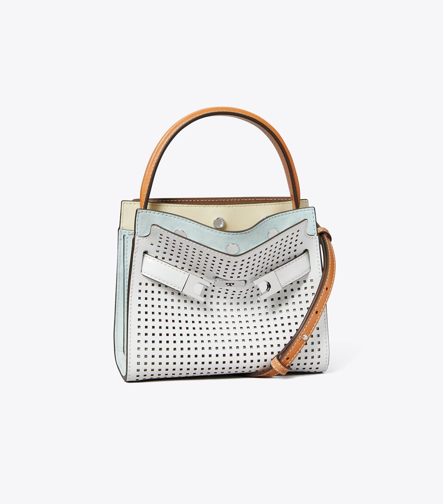 Petite Lee Radziwill Perforated Double Bag: Women's Designer Crossbody Bags | Tory Burch | Tory Burch (US)