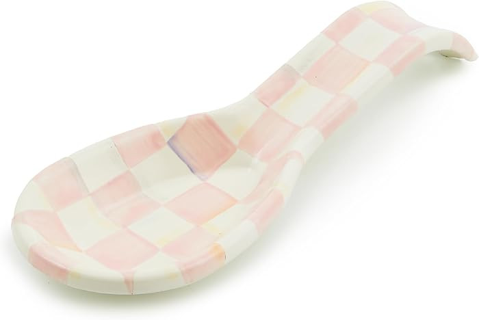 MACKENZIE-CHILDS Enamel Spoon Rest, Kitchen Spoon Holder and Utensil Rest for Stovetop, Pink-and-... | Amazon (US)
