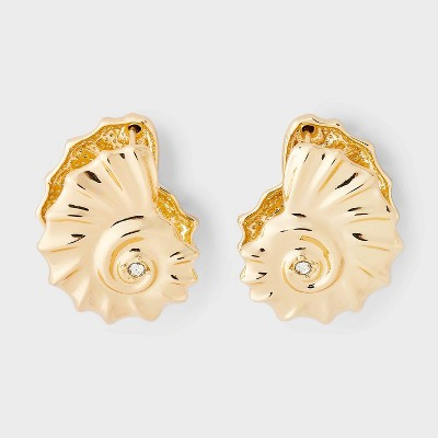 SUGARFIX by BaubleBar Shell-lebrate Earrings - Gold | Target