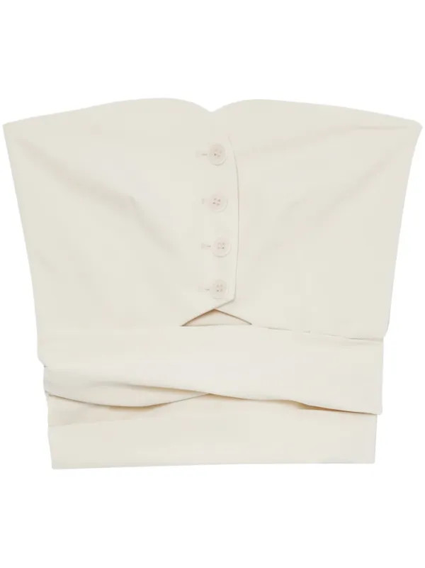 Philosophy Di Lorenzo Serafini Bustier Strapless Cropped Top - Farfetch | Farfetch Global