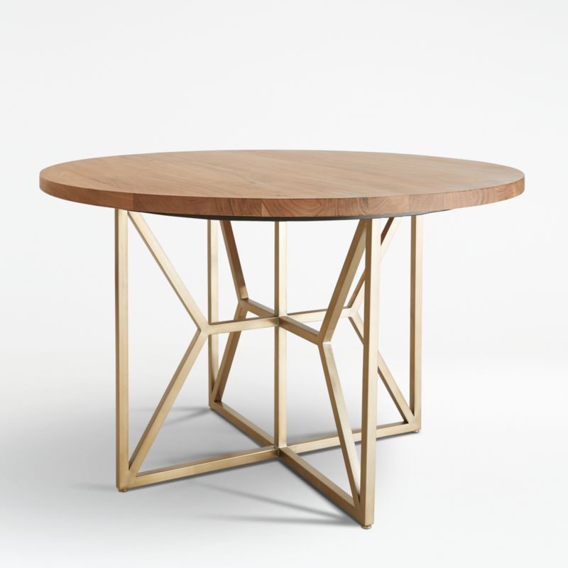 Hayes 48" Round Acacia Dining Table + Reviews | Crate & Barrel | Crate & Barrel
