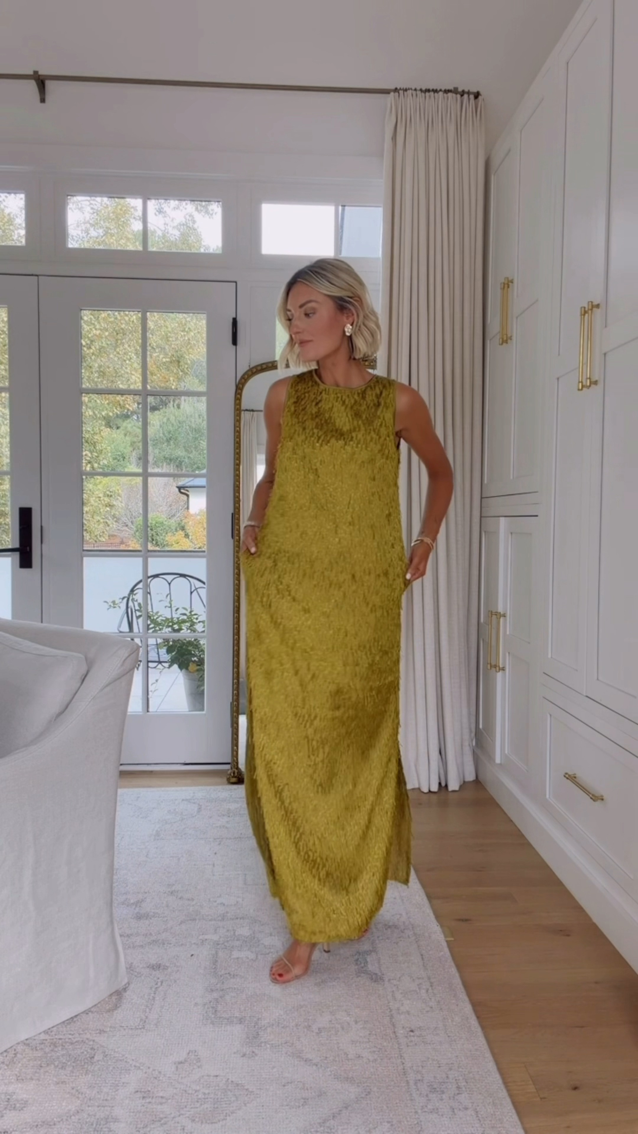 The color of this dress is stunning! And, I absolutely love the texture! This is definitely a top contender for a wedding I have! Wearing XS!

Loverly Grey, wedding guest dress, cocktail dress, formal dress, black tie dress, fall wedding guest dress 

 #LTKSeasonal #LTKWedding