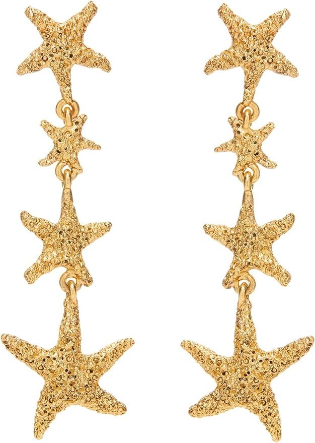 Amazon.com: Oscar de la Renta, Starfish Chandelier Earrings, Gold : Luxury Stores | Amazon (US)