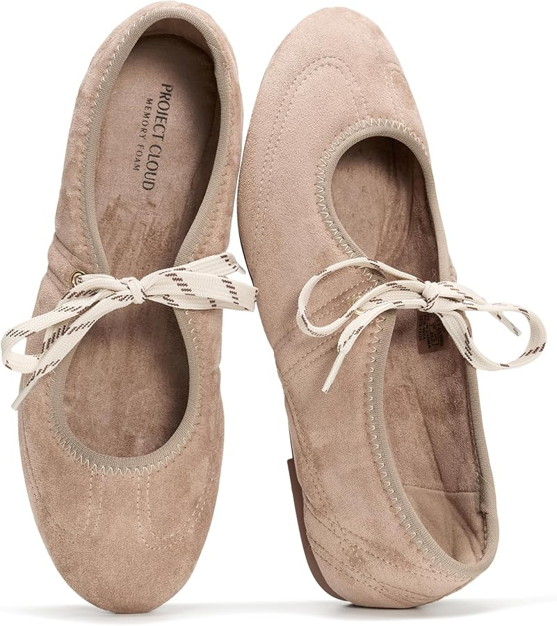 Project Cloud Fashion Mary Jane Shoes Women - Womens Ballet Flats with Memory Foam Insole - Light... | Amazon (US)