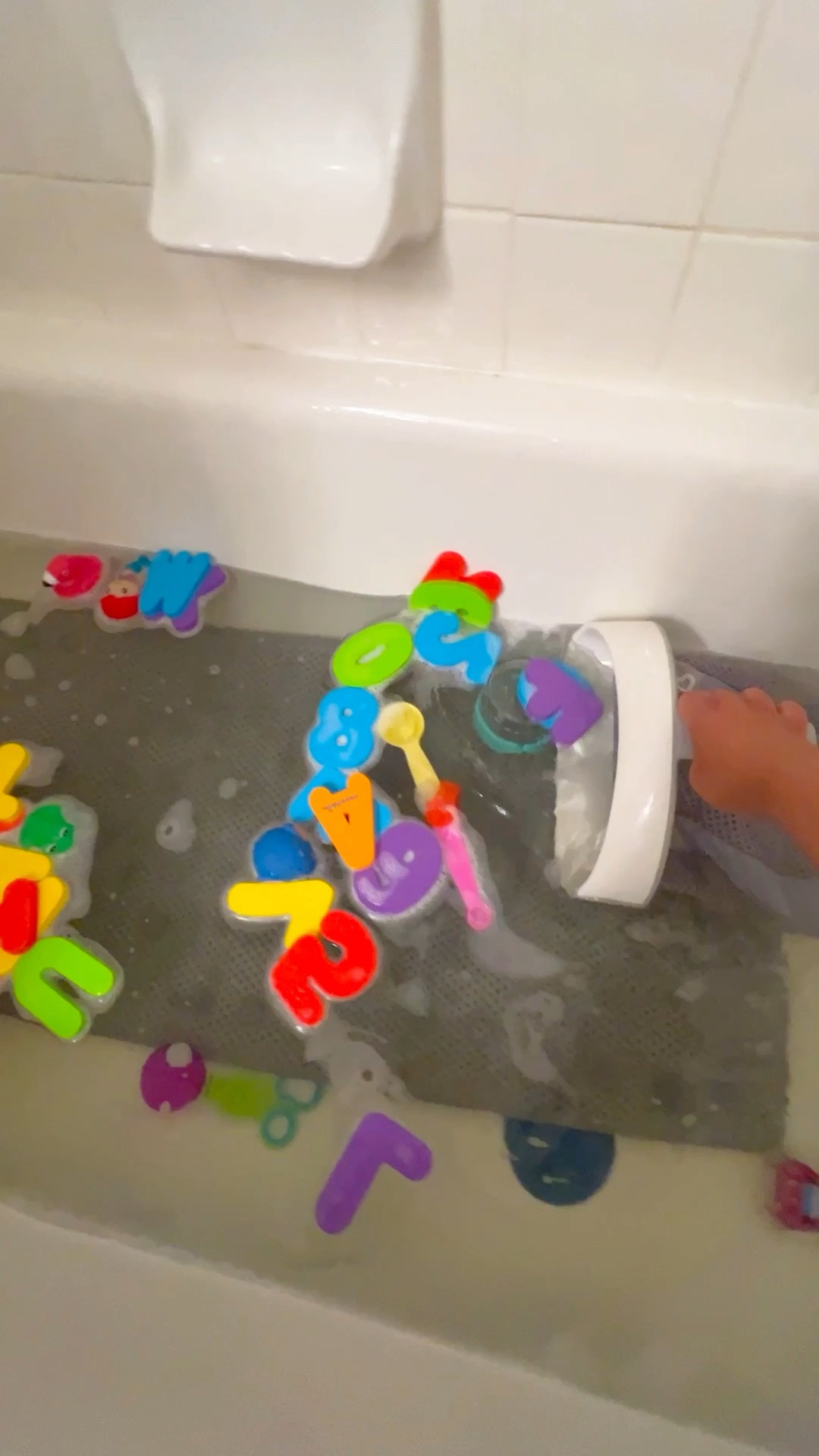 Bath time’s over—here’s my 2-minute hack to scoop up and dry bath toys fast. No more dripping mess!!

#LTKFamily #LTKKids #LTKBaby