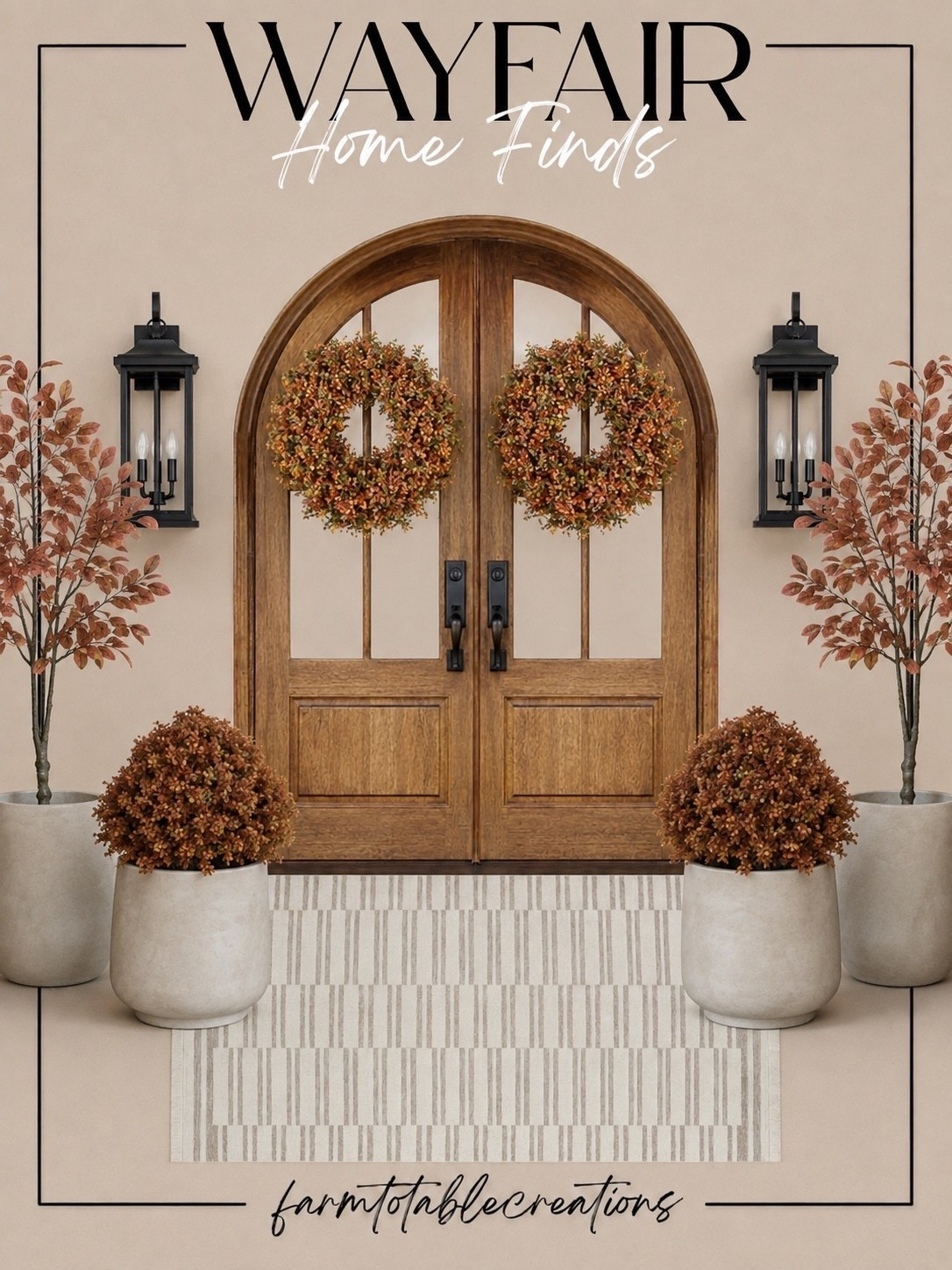Wayfair Fall Entryway Finds

A warm and welcoming entry starts right at the front door. These Wayfair finds make it easy to bring in those cozy fall layers with beautiful autumn wreaths, warm outdoor lanterns, textured planters, seasonal greenery, and a neutral rug that pulls the whole look together. I love how the rich fall tones pair with the natural wood and soft neutrals for a timeless seasonal look.

Follow @farmtotablecreations on Instagram for more home finds and styling inspiration.

#Wayfair #FallDecor #FallEntryway #FrontPorchDecor #FallHomeDecor #AutumnDecor #EntrywayInspo #CozyHome #HomeFinds #FallPorch

#LTKHome #LTKSaleAlert #LTKSeasonal