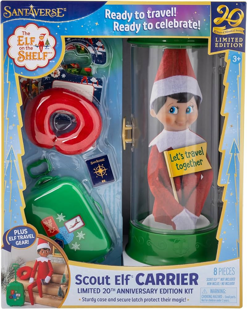 The Elf on the Shelf Scout Elf Carrier Limited 20th Anniversary Edition Kit - Commemorative See-T... | Amazon (US)