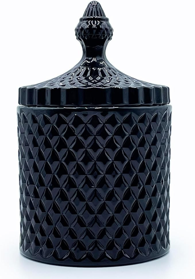 Colorful Glass Jar With Lid,Mystery Jewelry Jar,Large Halloween Candy Dish,Trinket Dish,Candy Coo... | Amazon (US)