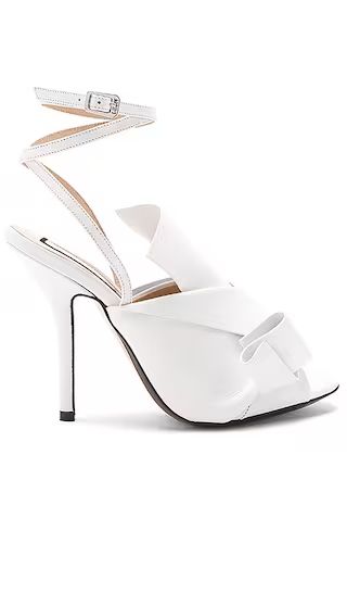 No. 21 Strappy Open Toe Heel in White | Revolve Clothing