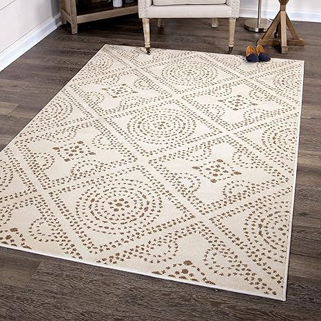 Orian Rugs Farmhouse Sonoma Collection 409932 Indoor/Outdoor Camille Runner Rug, 7'9" x 10'10", S... | Amazon (US)