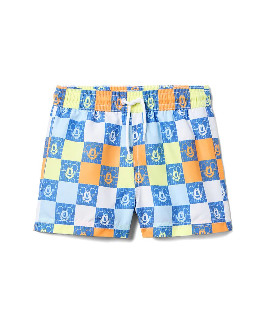 Janie and Jack Disney Mickey Mouse Recycled Check Swim Trunk | Shop Simon