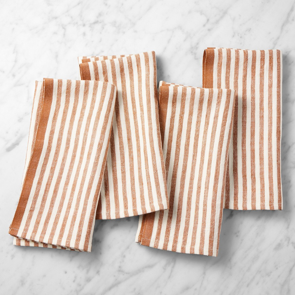 Ticking Stripe Napkins, Set of 4 | Williams-Sonoma CA