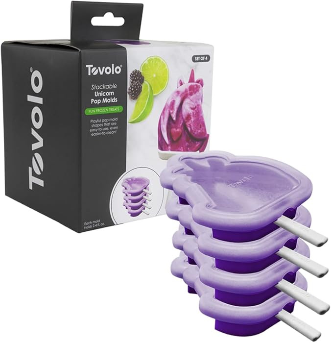 Tovolo Unicorn Popsicle Mold Pack of 4 Royal Purple Premium Silicone Molds for Popsicles with Bui... | Amazon (US)