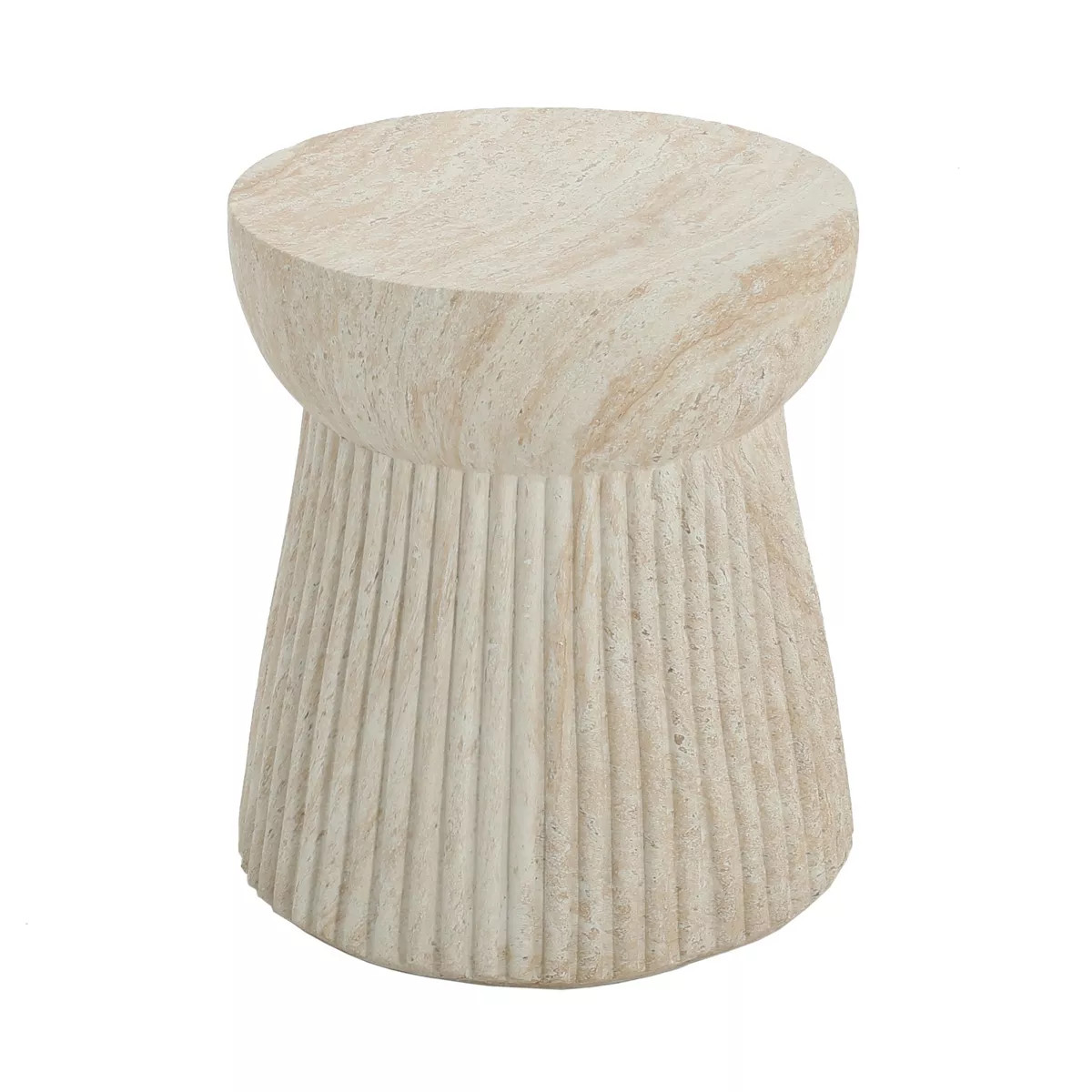 Christopher Knight Home Larrick Outdoor Travertine Concrete Side Table | Target