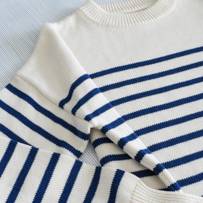 women's breton stripe knit sweater | minnow