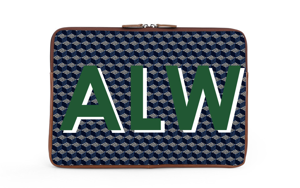 Buchanan 15'' Laptop Case - Monogram Stripe | Barrington Gifts