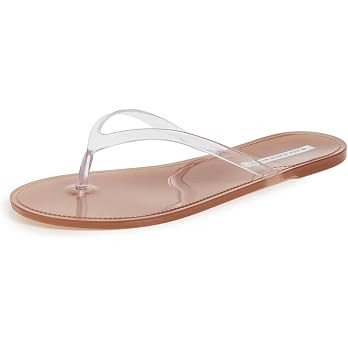 Black Suede Studio Women's Crystal Jelly Flip Flops | Amazon (US)