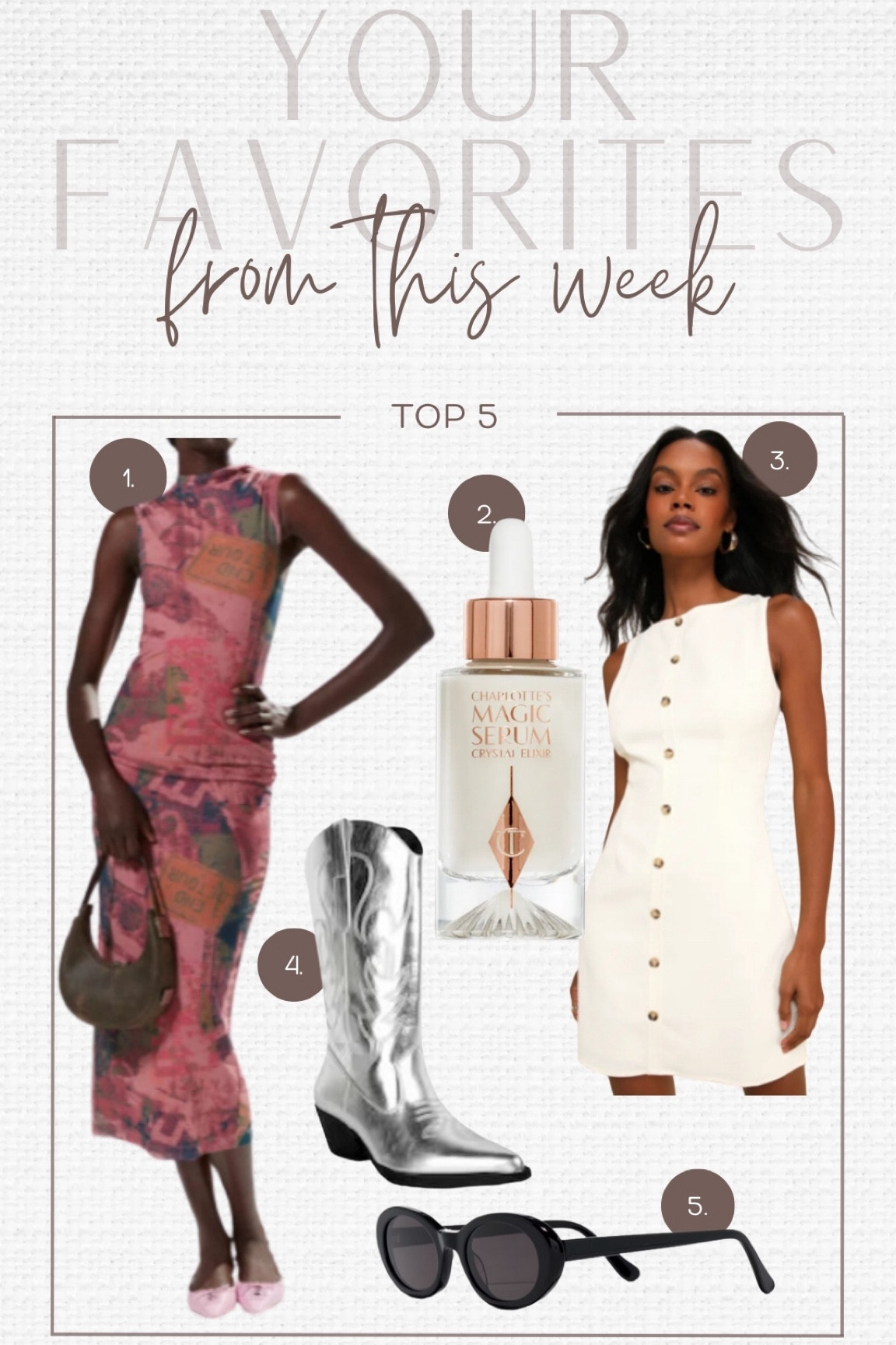 Your top 5 favorites from this week! 

#LTKStyleTip #LTKFindsUnder100 #LTKSeasonal
