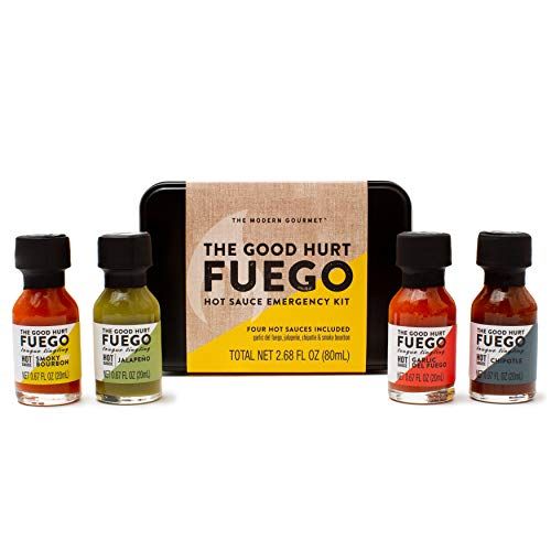 Thoughtfully Gifts, The Good Hurt Fuego: Emergency Kit Hot Sauce Gift Set, Flavors Include Smoky ... | Walmart (US)