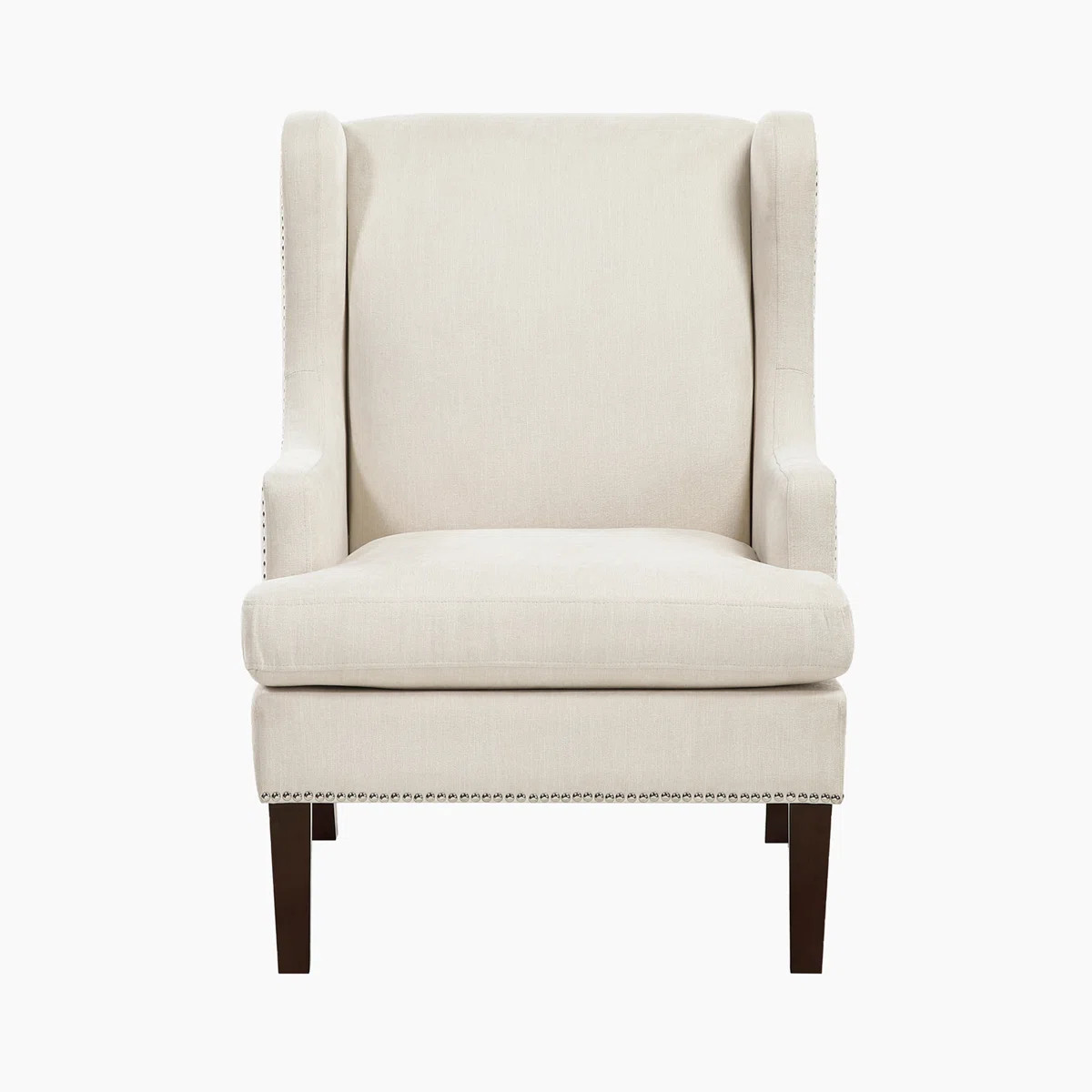 Alvis 29" Modern & Contemporary Accent Chair with Textured Fabric Upholstery, Nailhead Trim & Foa... | Wayfair North America