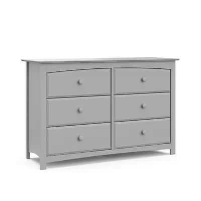 Kenton 6 Drawer Double Dresser Color: Pebble Gray | Wayfair North America