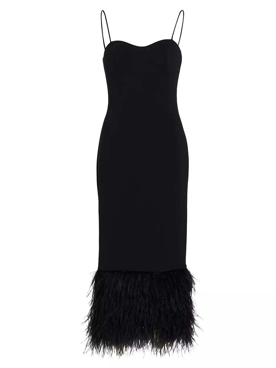 Sleeveless Feathered Crepe Midi-Dress | Saks Fifth Avenue