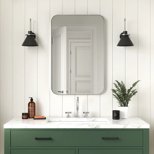Weeksville Rectangle Metal Wall Mirror | Wayfair North America