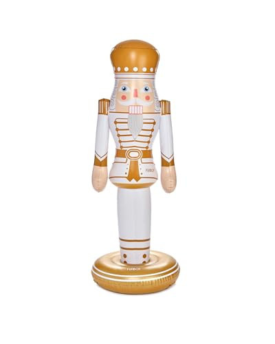 FUNBOY Gold Inflatable Nutcracker – 5ft Tall Indoor/Outdoor Holiday Decoration – Oversized Christmas Yard Decor | Amazon (US)