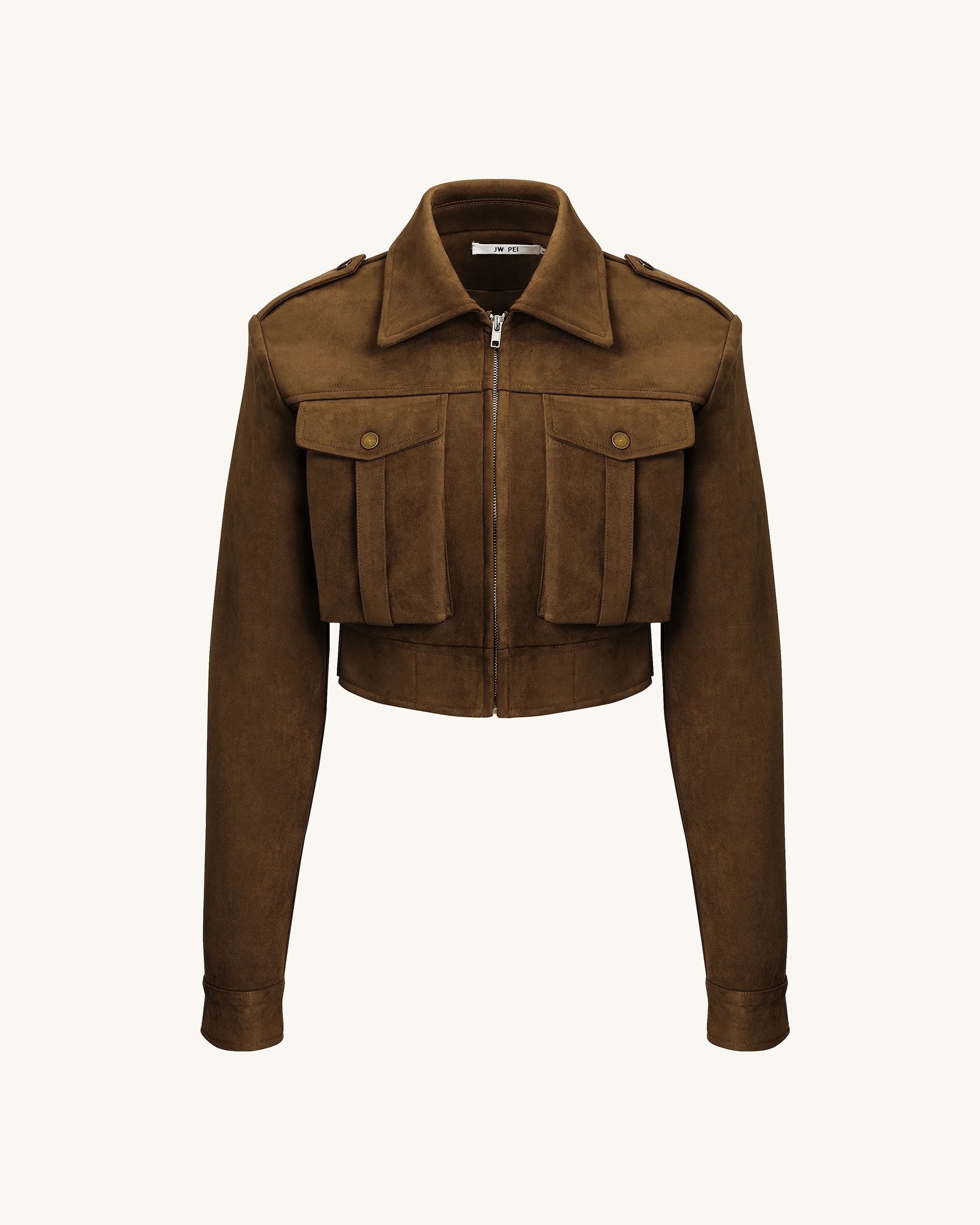 Adeline Faux Suede Jacket - Brown | JW PEI US