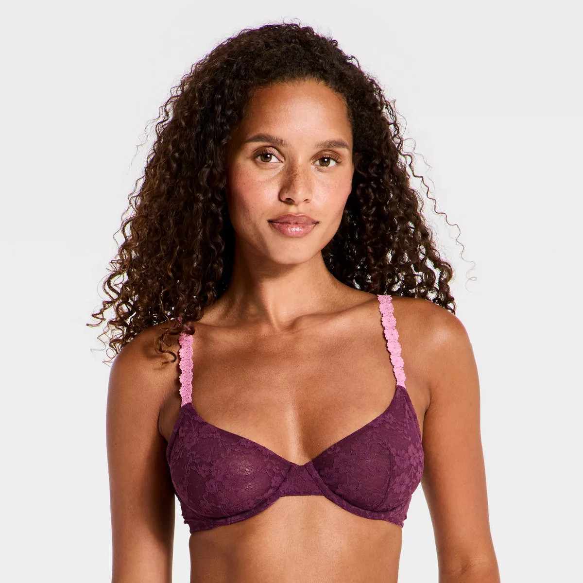 Women's Lace Unlined Demi Bra - Wild Fable™ Purple 36D | Target