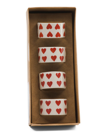 4pk Ceramic Napkin Rings | TJ Maxx