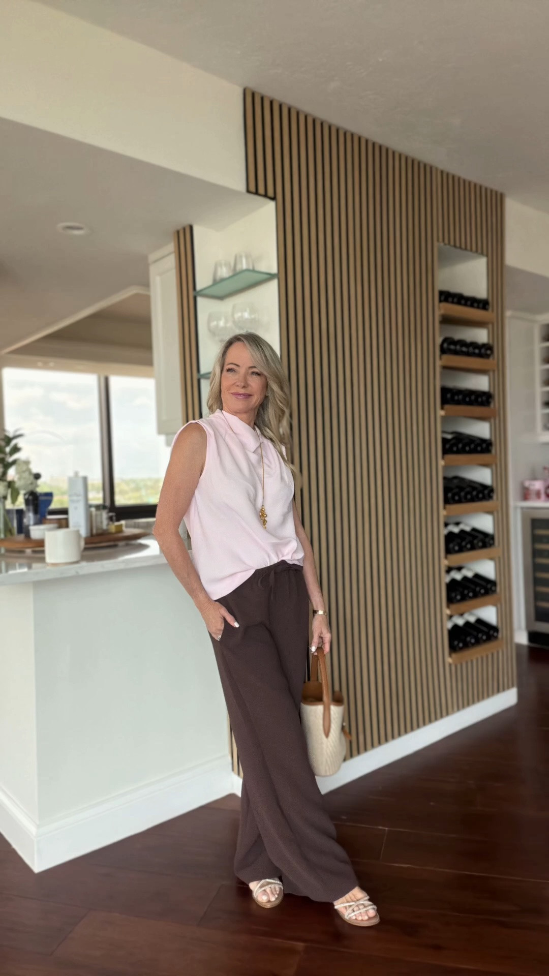 Chocolate brown and soft blush are such an elegant combination for summer. This look is effortless, polished, and easy to wear—from lunch to dinner. Linking this outfit plus similar pieces in case anything sells out. 🤎🌸

#LTKootd #LTKOver40 #LTKTravel