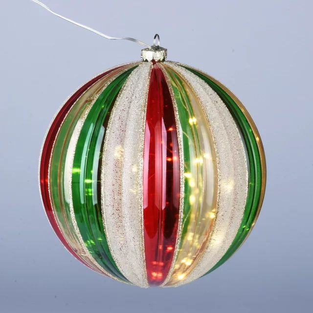Jumbo Light-Up Multi-Color Shatterproof Christmas Ornament, by Holiday Time | Walmart (US)