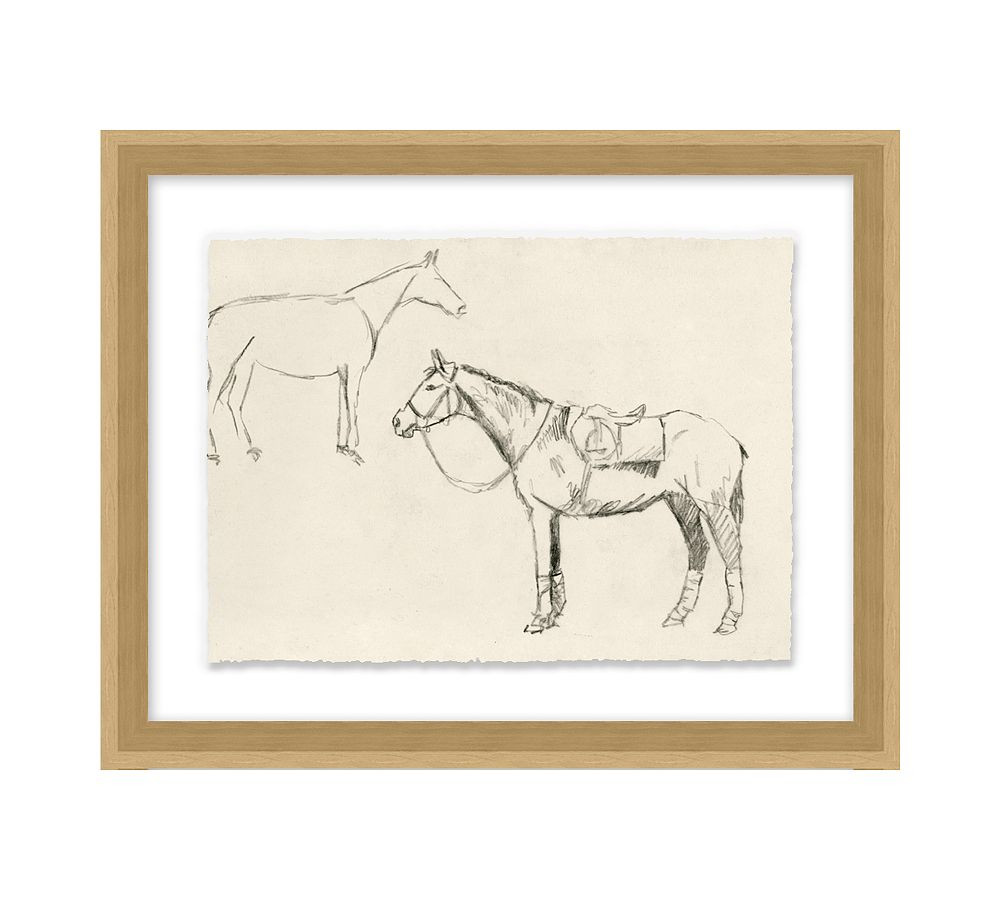 Horse Artist Sketch Print Wall Art | Pottery Barn (US)