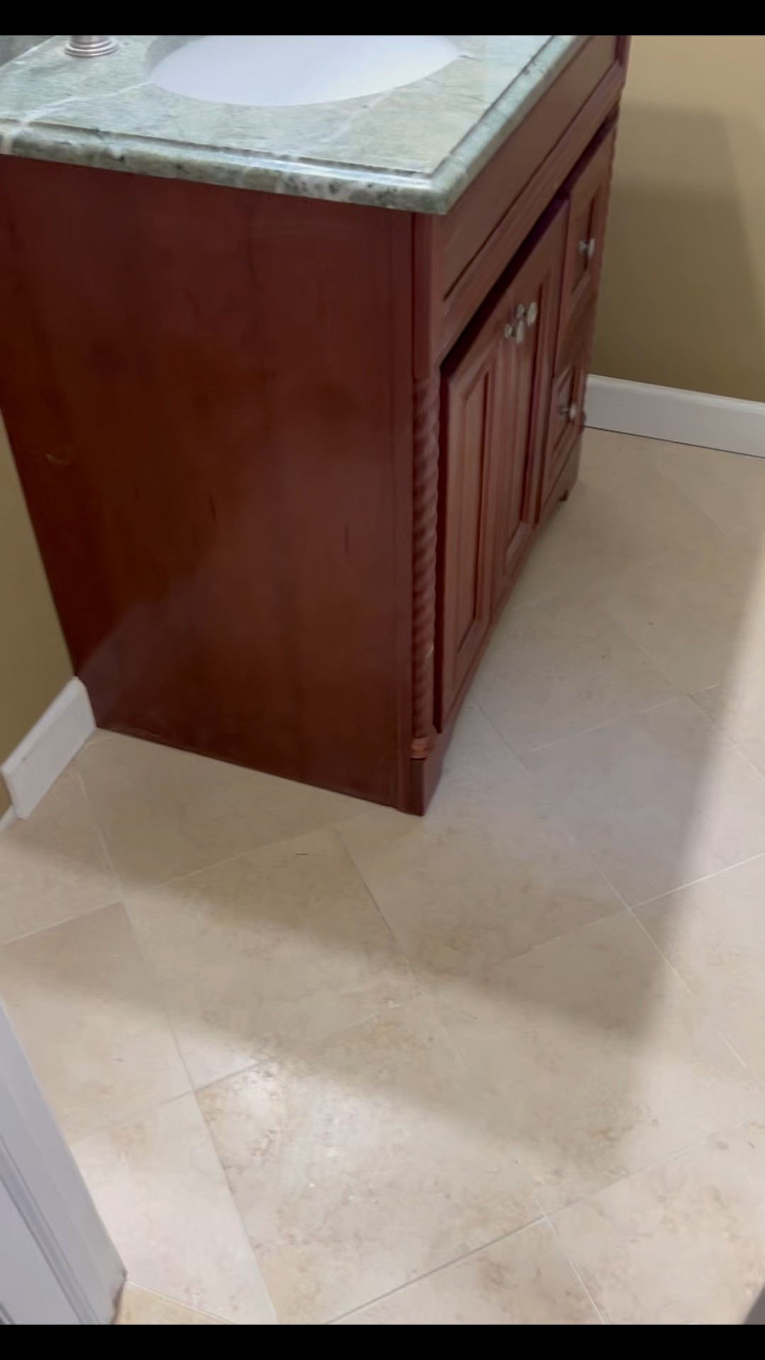 Long time in the making but the before and after of our bathroom on our first floor! Eventually we will redo the floors but in love with these shelves from @urbandi think they just added even more to this space ! 

#LTKHome