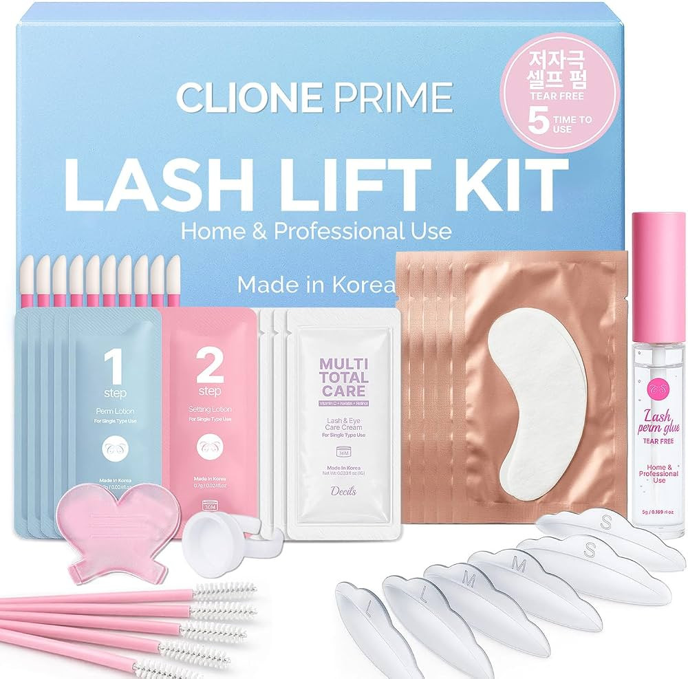 Korean Lash Lift Kit - 5 Sets At Home Eyelash Perm Kit with Upgraded Glue, Eyelash Lift, DIY Lash... | Amazon (US)