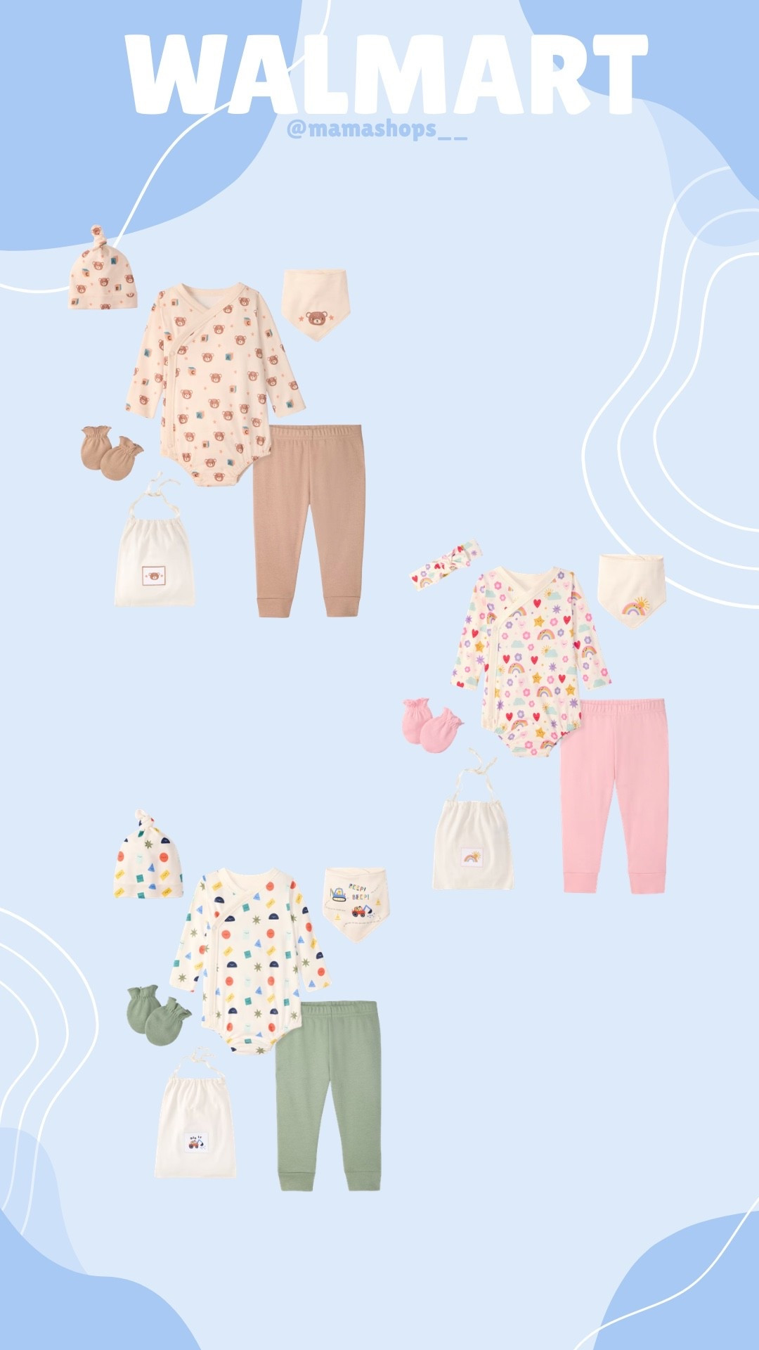 Most options🚨 On Sale Now ‼️

Check out these New Garanimals newborn & baby 5pc set @Walmart ! 👶🏻🤗

These are perfect for gifting, find them with the links here 🔗✨