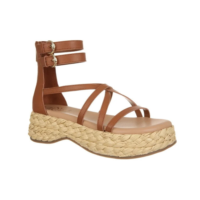 Sam & Libby Women's Iridessa Gladiator Espadrille Flatform Sandal | Walmart (US)