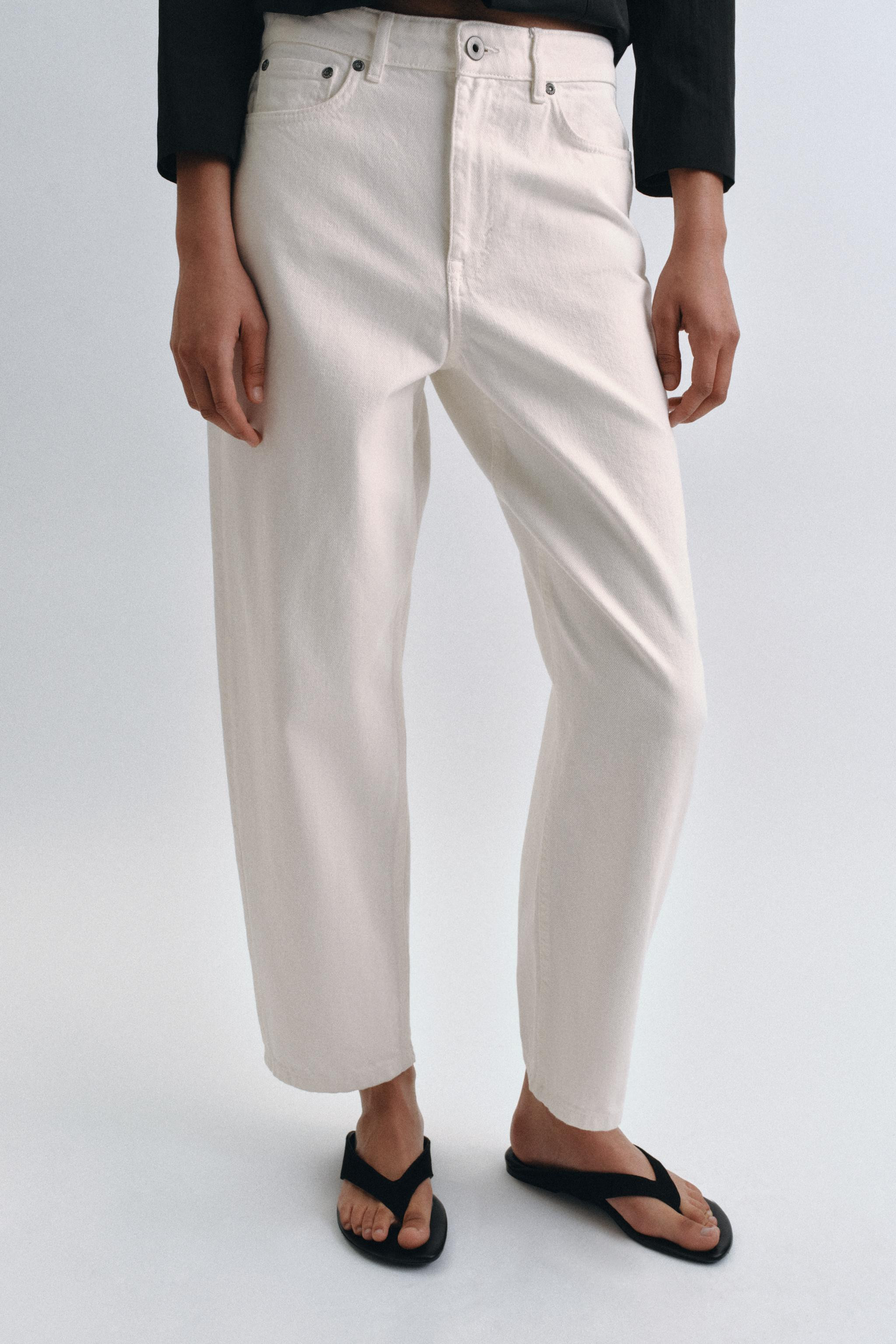 ZW COLLECTION TAPERED MID-RISE JEANS | Zara Canada